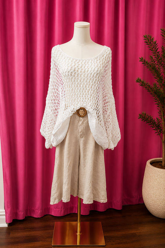 Beige Long Shorts